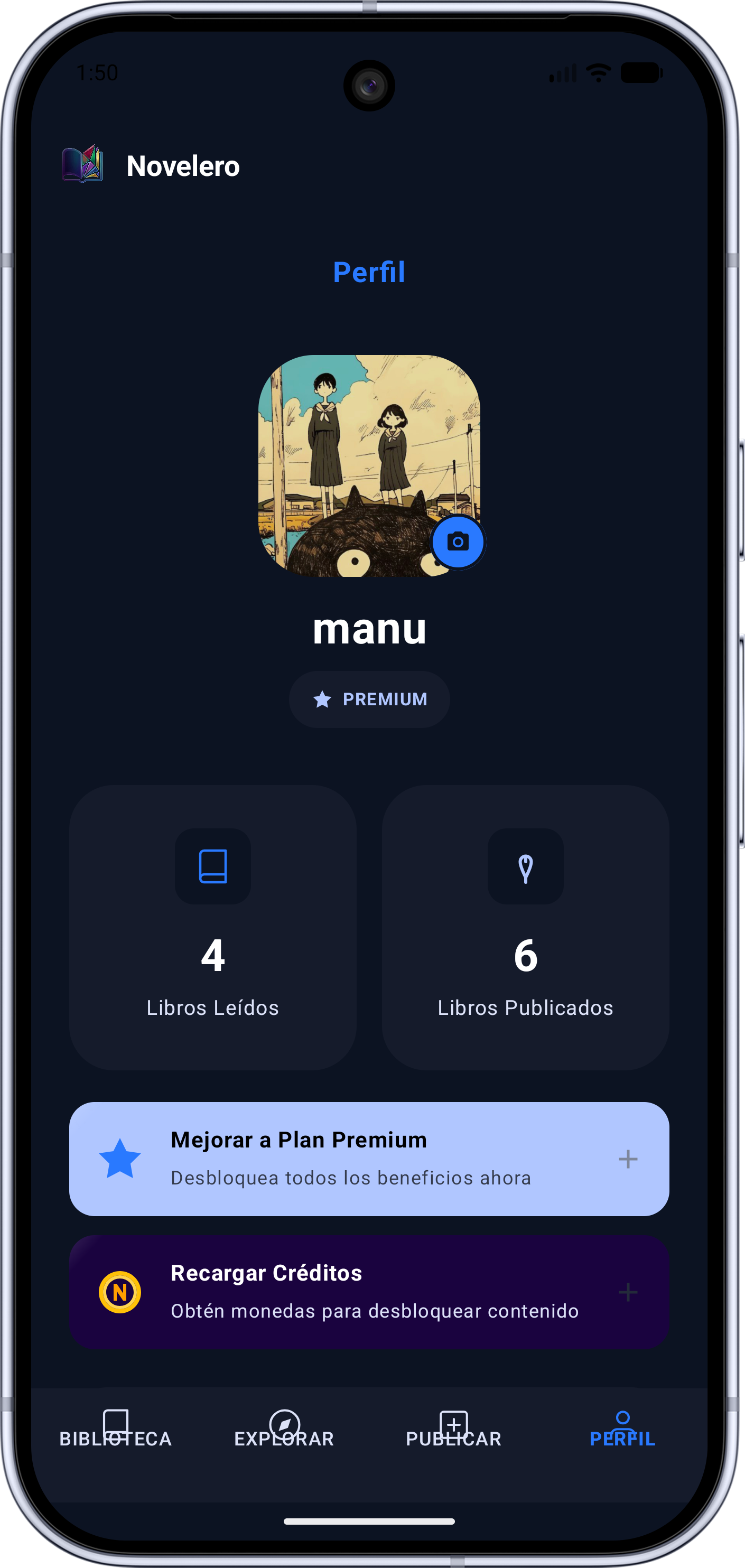 Perfil de Usuario Novelero