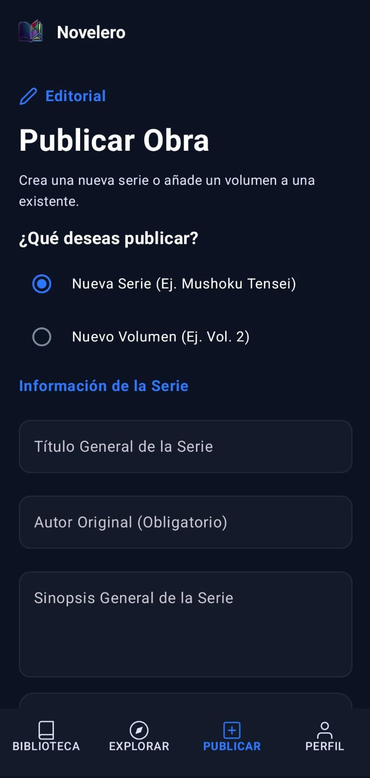 Publicar Obra Novelero